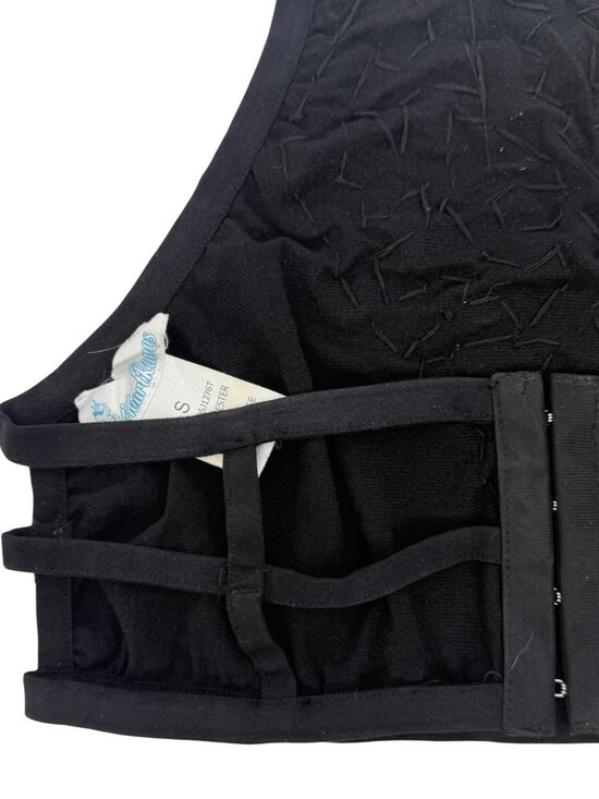 I Heart Raves 2 Piece Black Holographic Caged Halter Top & Bottoms Set| Festival - Picture 13 of 16